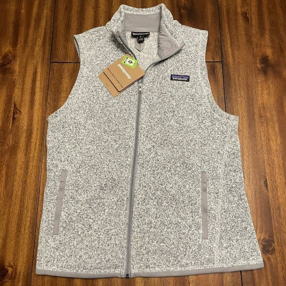 Patagonia Sweaters - Patagonia Better Sweater Vest Womens Medium Full Zip Fleece Slim Fit Grey NWT